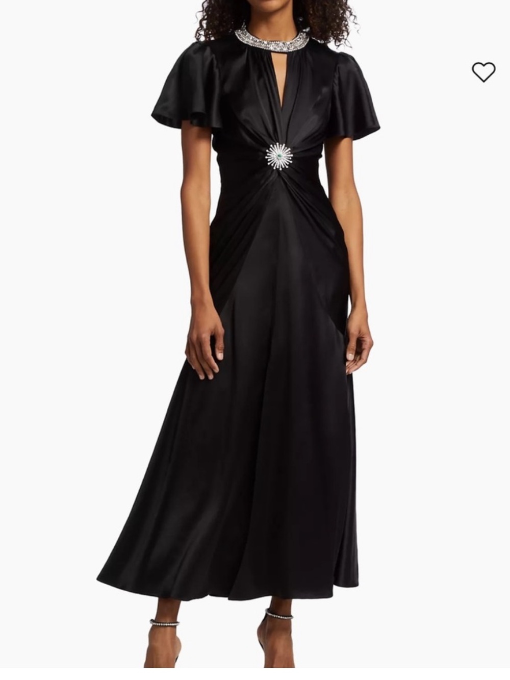 New-Cinq à Sept
Sharma Embellished Silk Satin Twist-Front Gown